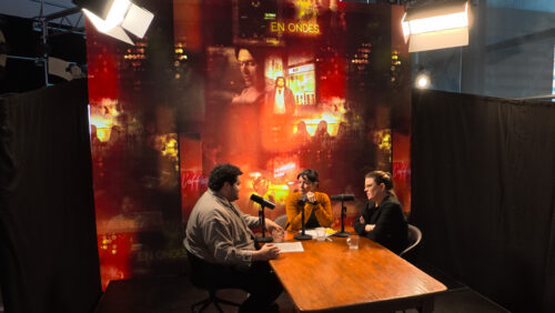 Au foyer - Mounir with Catalina Briceño et Karine Dubois